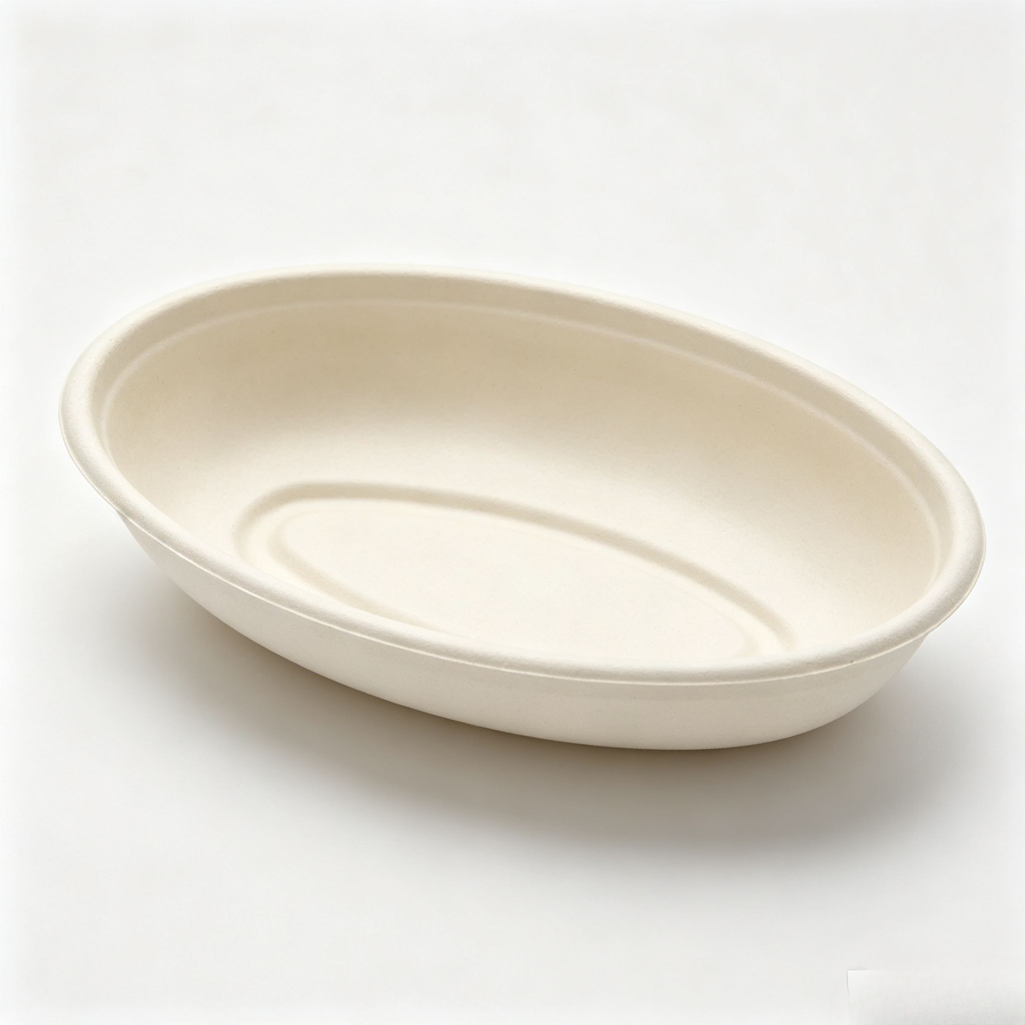 20/24/32oz Biodegradable Oval Sugarcane Pulp Food Bowl