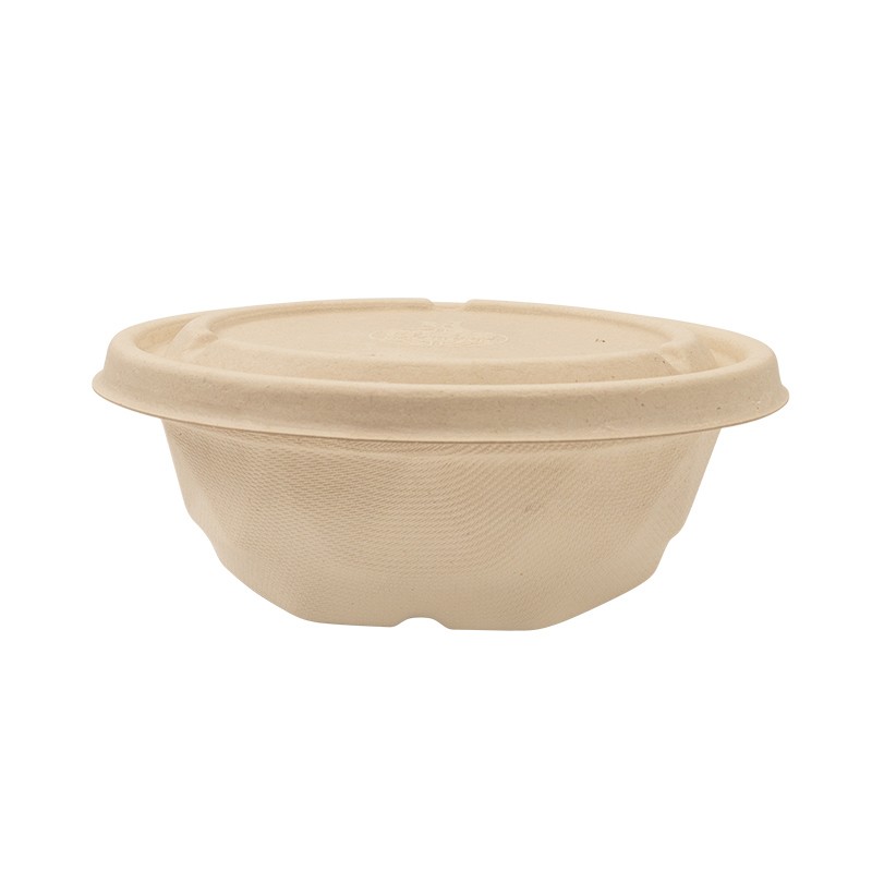 Compostable 500ml 600ml 650ml 750ml 850ml 1000ml Bagasse Bowl with Lid 