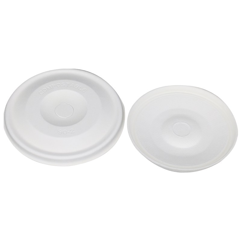 100% Biodegradable 80mm Bagasse Bubble Tea Cup Lid